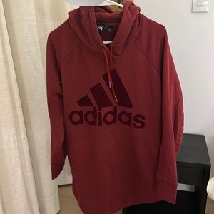 Adidas red hoodie. Oversized fit in size L.